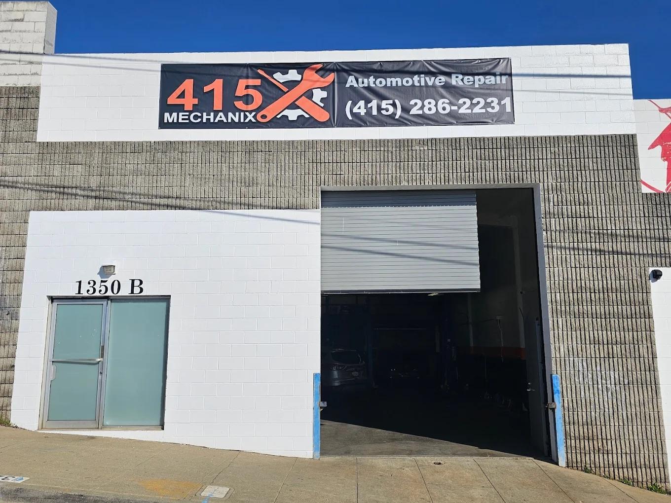 415 Mechanix, an independent auto repair shop on 25th Street in Potrero Hill, San Francisco